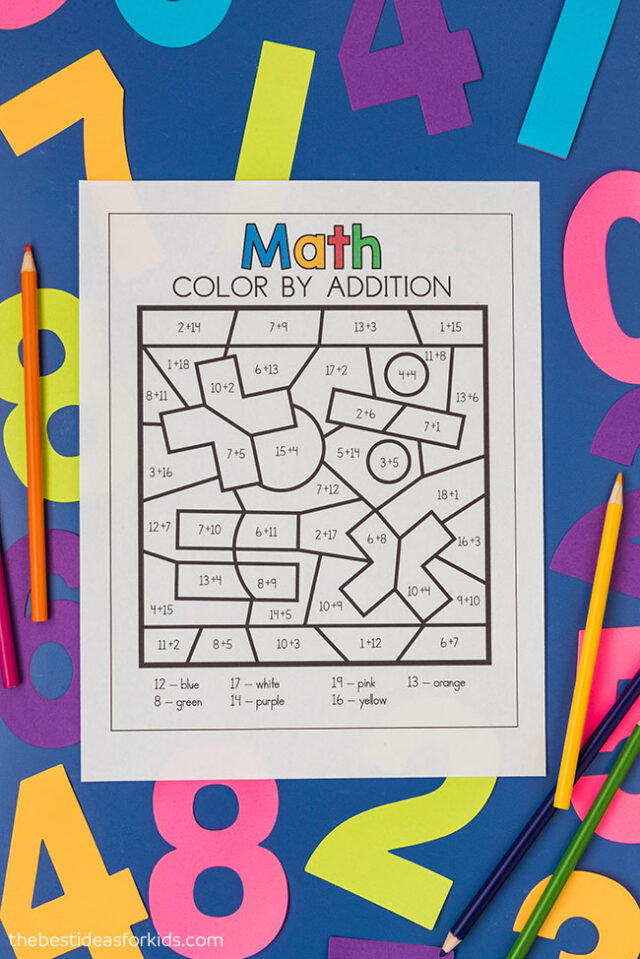 math color by number free worksheets