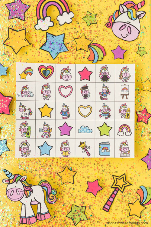 Unicorn Bingo Free Printable The Best Ideas For Kids