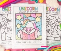 unicorn color by number cover
