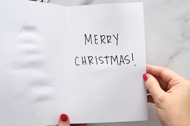 Add Merry Christmas Inside Card