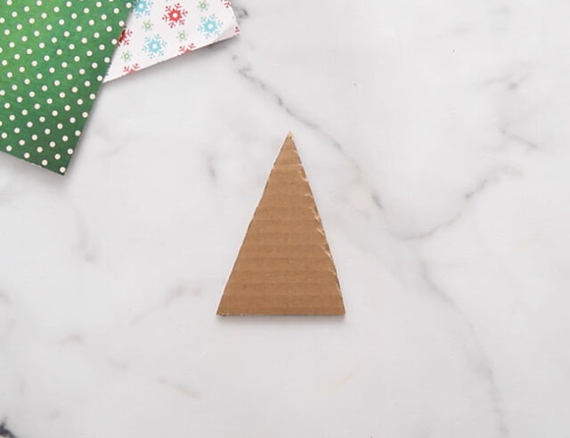 Cut out a cardboard triangle