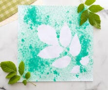 Leaf spray painting