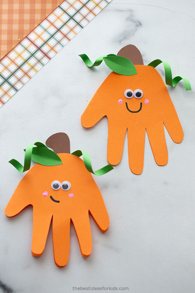 Pumpkin Handprint Craft