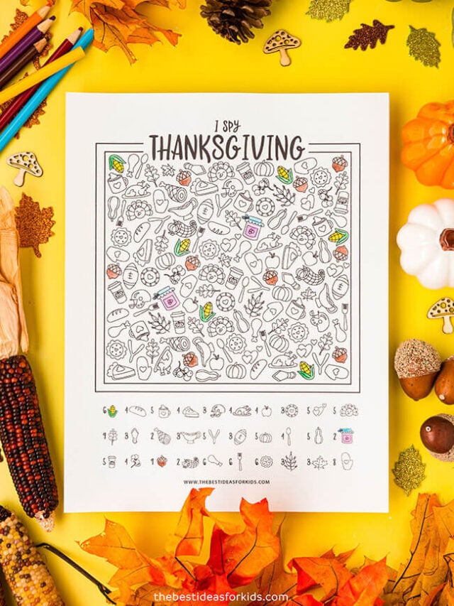Coloring Page I Spy Thanksgiving