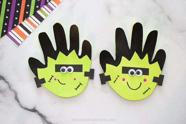 Frankenstein Handprint Craft for Kids