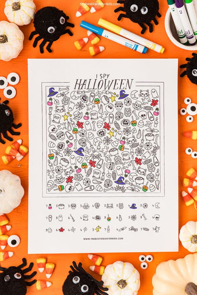 I Spy Free Printable for Halloween