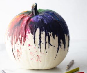 Melted Crayon Pumpkin