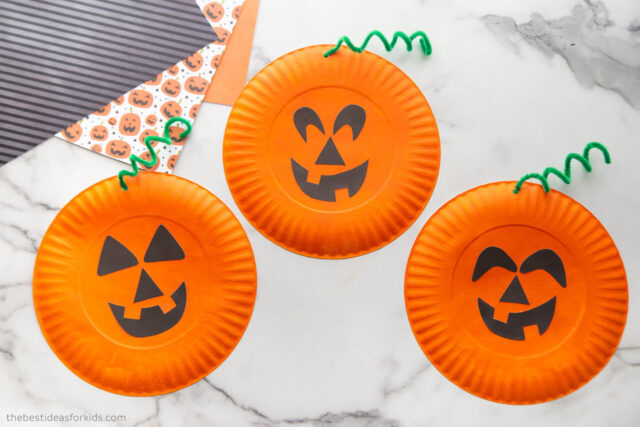 Paper Plate Pumpkin Craft for Kids