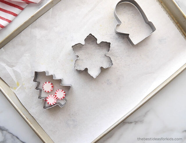 Add Peppermints into Cookie Cutters