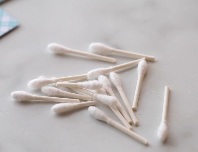 Cut Q-tips in Half