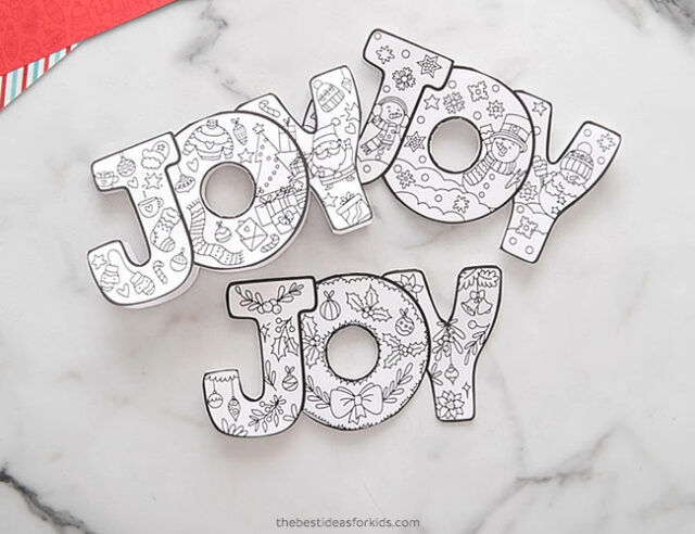 Cut out Joy Cards from Printable