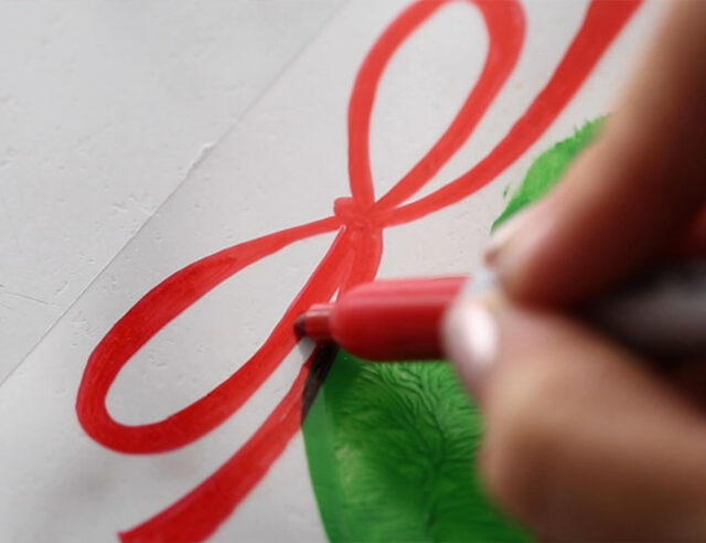 Draw Bow with Red Marker