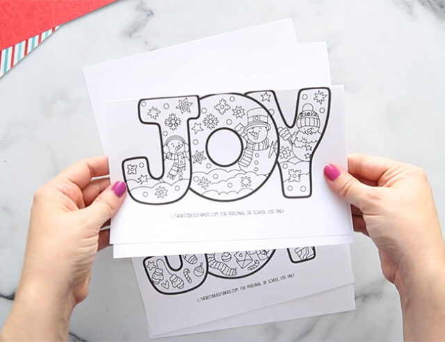 Fold Over Joy Printable