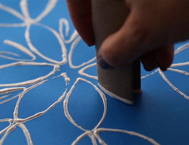 Fold Paper Roll Over and Stamp