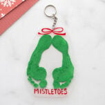 Footprint Mistletoes Keychain