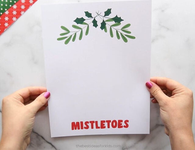 Free Printable Footprint Mistletoes