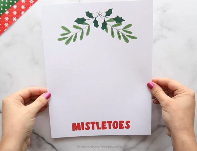 Mistletoes Footprint (Free Printable) - The Best Ideas for Kids