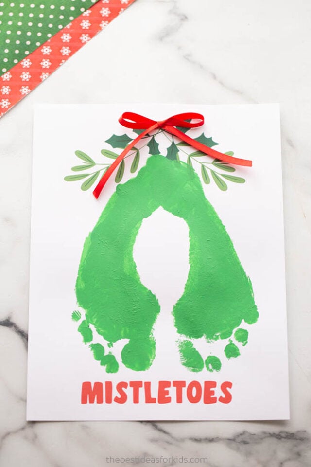 Mistletoe Footprint Art