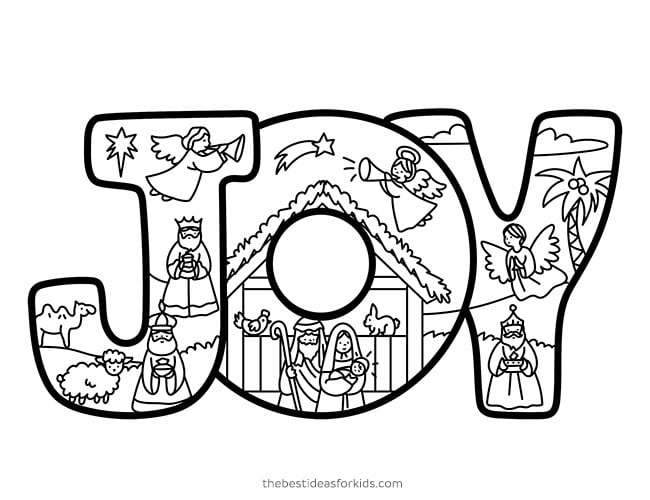 Joy Christmas Card (Free Printable) - The Best Ideas for Kids