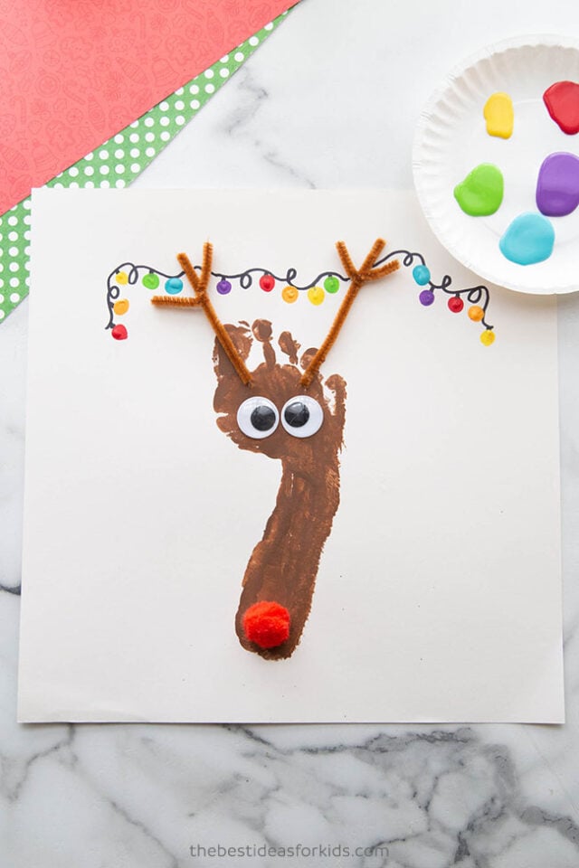 Washcloth Reindeer Christmas Craft