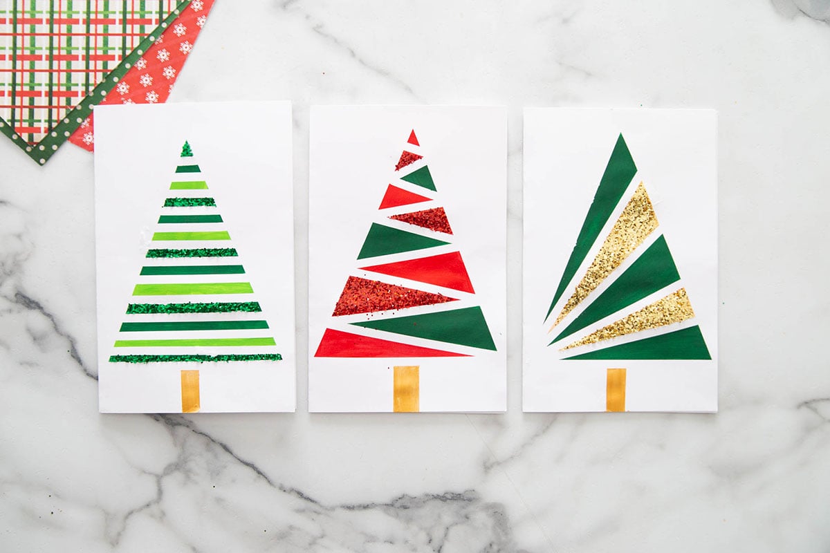 Paper Strip Christmas Tree Card for Kids - Made To Be A Momma