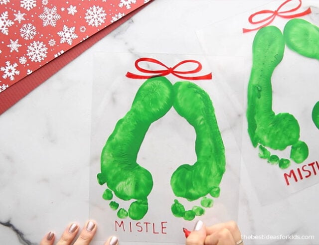 Write Mistletoes with Red Marker