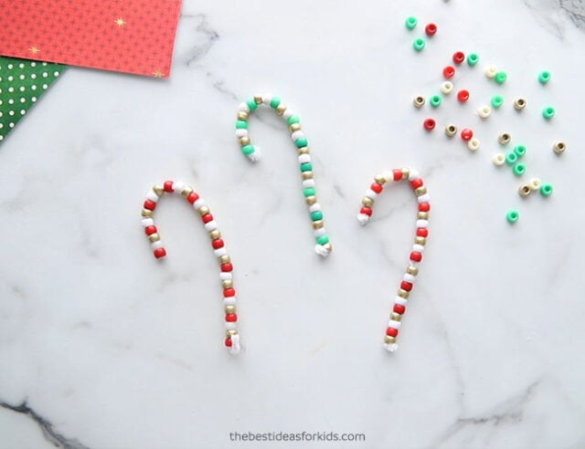 Beaded Candy Cane Ornament