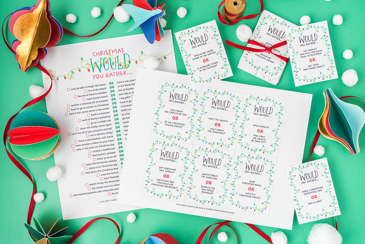 225 Best Christmas Would You Rather Questions {Free Printable}