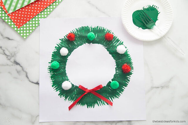 Fork Painted Wreath Craft