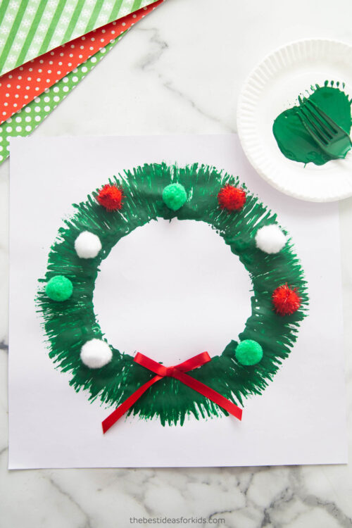 Fork Painted Wreath - The Best Ideas for Kids