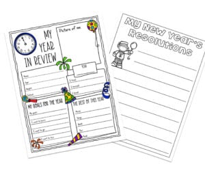 Free New Year's Resolution Printables