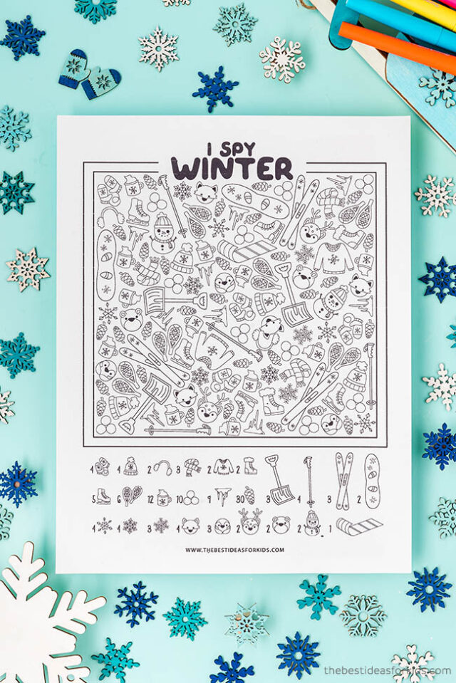 Free Printable Winter I Spy Page