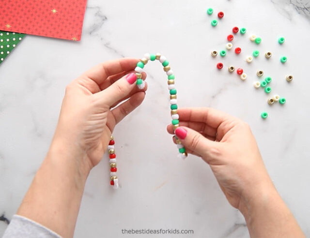 Green Beaded Candy Cane