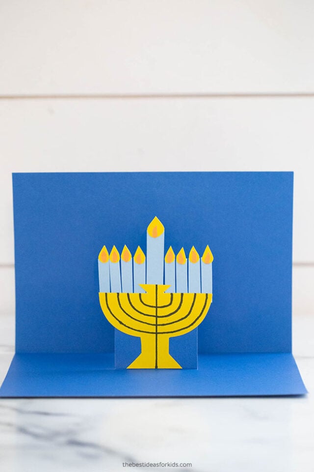 DIY Kids Hanukkah Menorah 3D Craft Set 10+