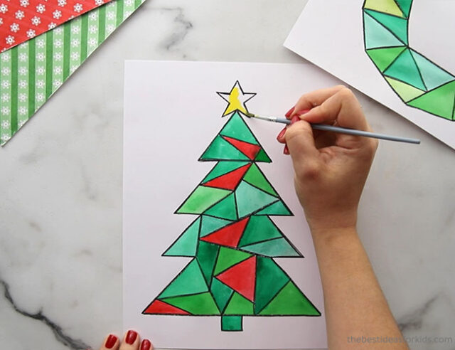 Paint Christmas Tree Template
