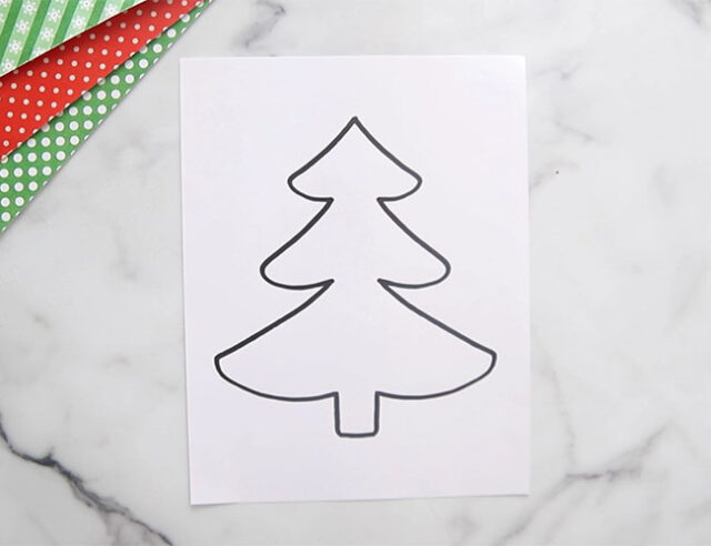 Print off Christmas Tree Template