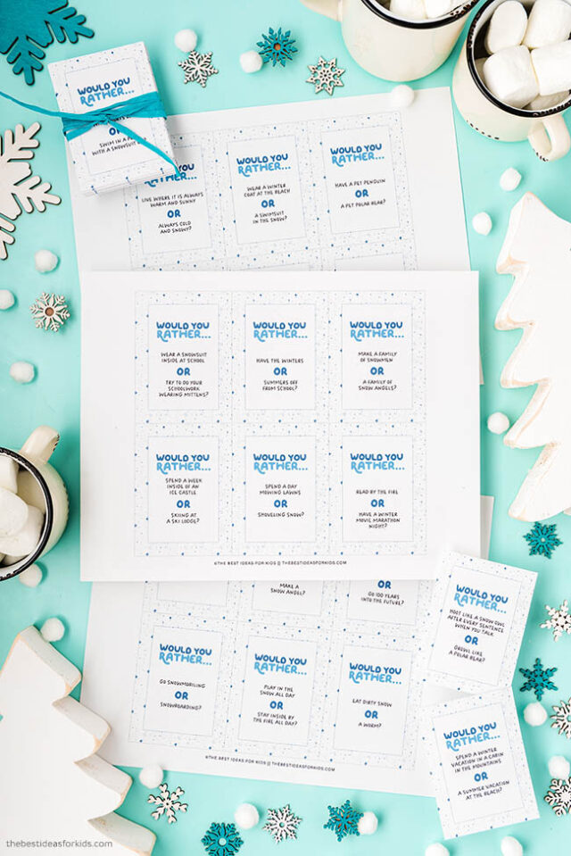 50 Winter Would You Rather (Free Printables) - The Best Ideas for Kids