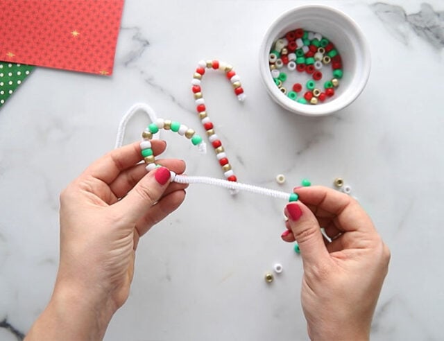 Start to Add Beads to Pipe Cleaner