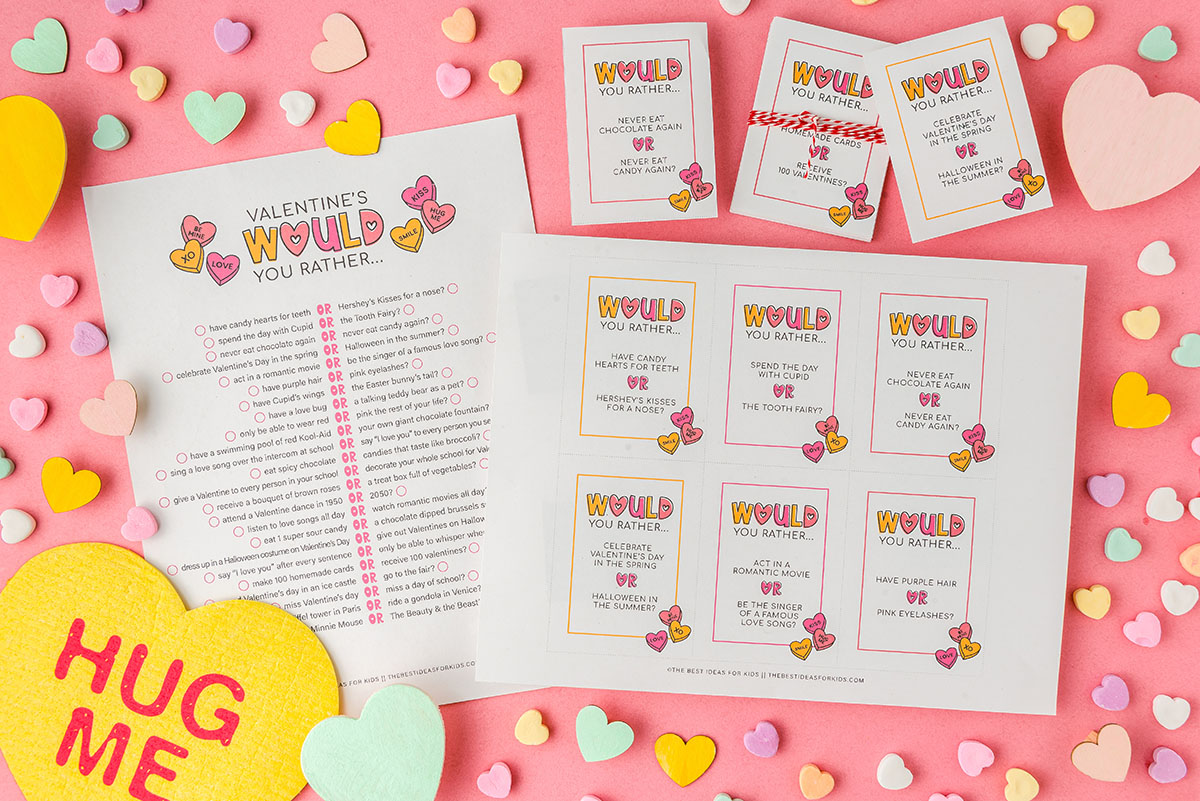 25 Valentine's Day Would You Rather (Free Printables) - The Best Ideas for  Kids