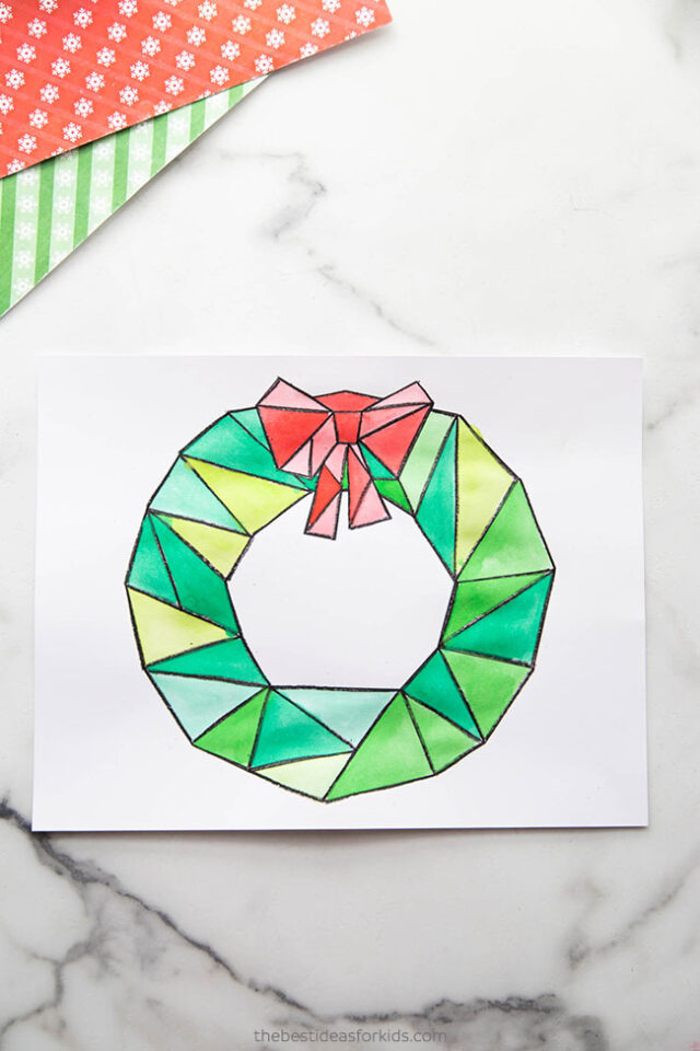 Watercolor Wreath Art