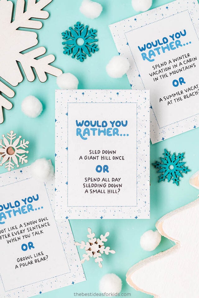 Winter Would You Rather Cards