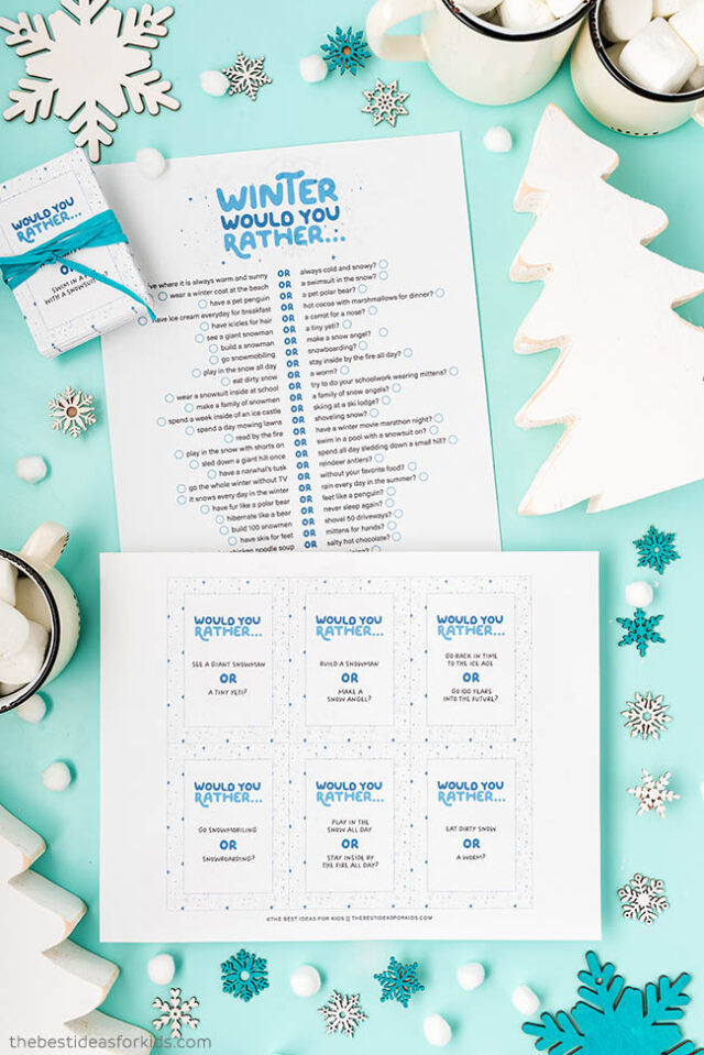 50 Winter Would You Rather (Free Printables) - The Best Ideas for Kids