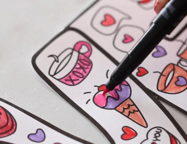 Color Love Cards with Markers