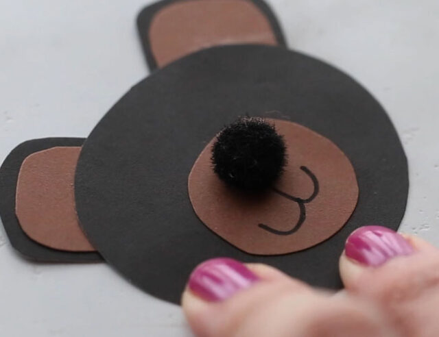 Glue on Black Pom Pom Nose