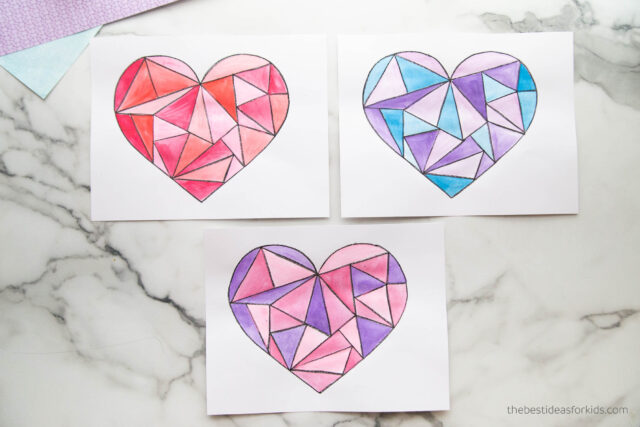 Heart Art Project for Valentines