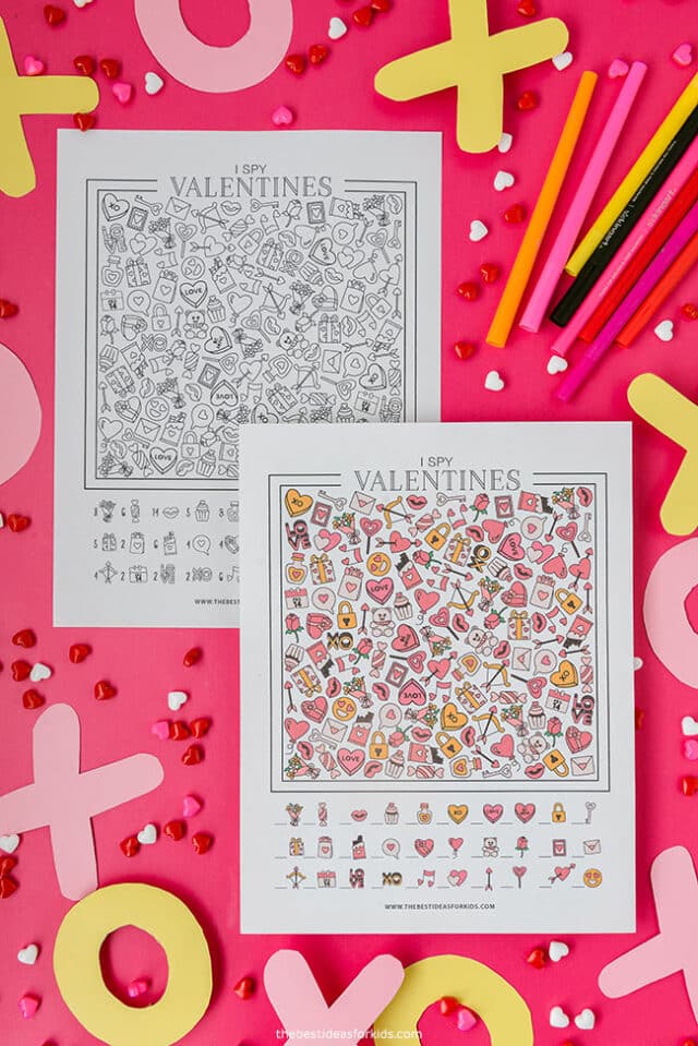 I Spy Valentine Printables for Kids