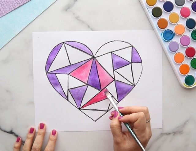 Paint Geometric Heart