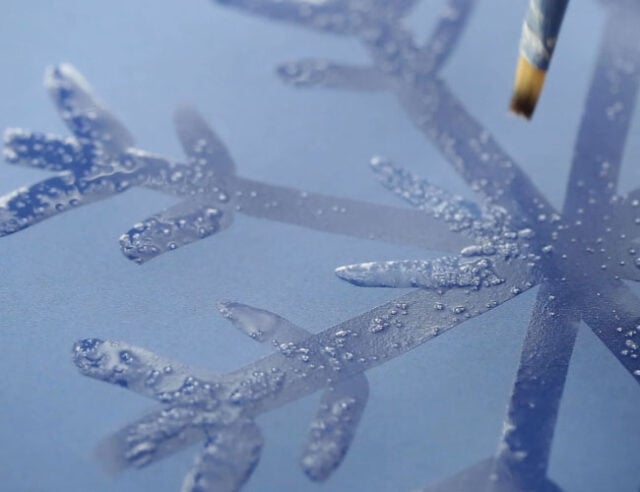 Paint Snowflake with Salt Water