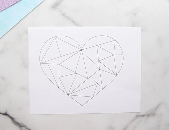 Printable Geometric Heart