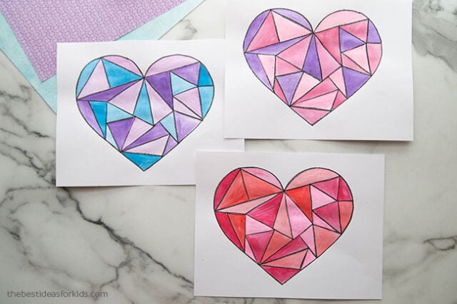Valentine Heart Art for Kids
